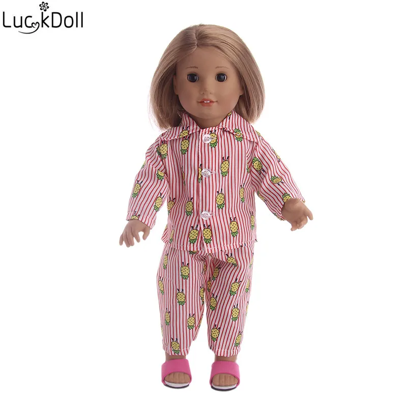 Luckdoll высокое качество пижамы костюм для дюймов 18 дюймов куклы или см 43 см куклы аксессуары для кукол