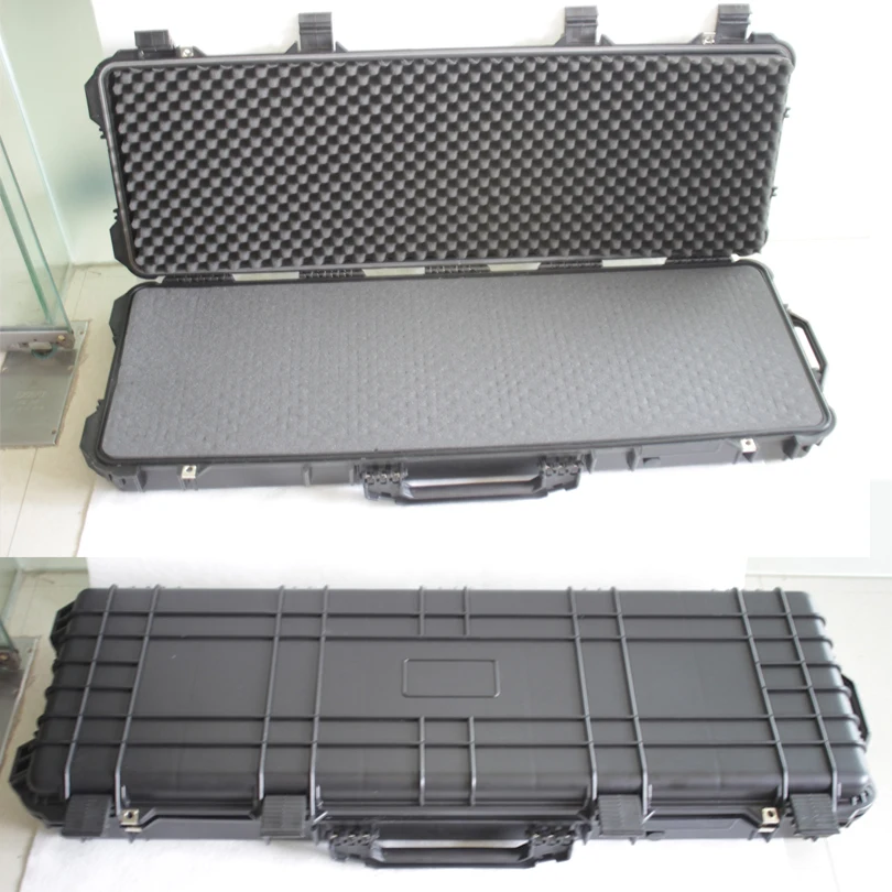 Long size 1066*343*133mm waterproof outdoor plastic gun case with uncut foam inside