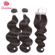 Beau Hair Malaysia Body Wave Human Hair 2 Bundles With Closure Deals 4×4 Lace With Bundles Non Remy Malaysia Hair Weaving Bundle