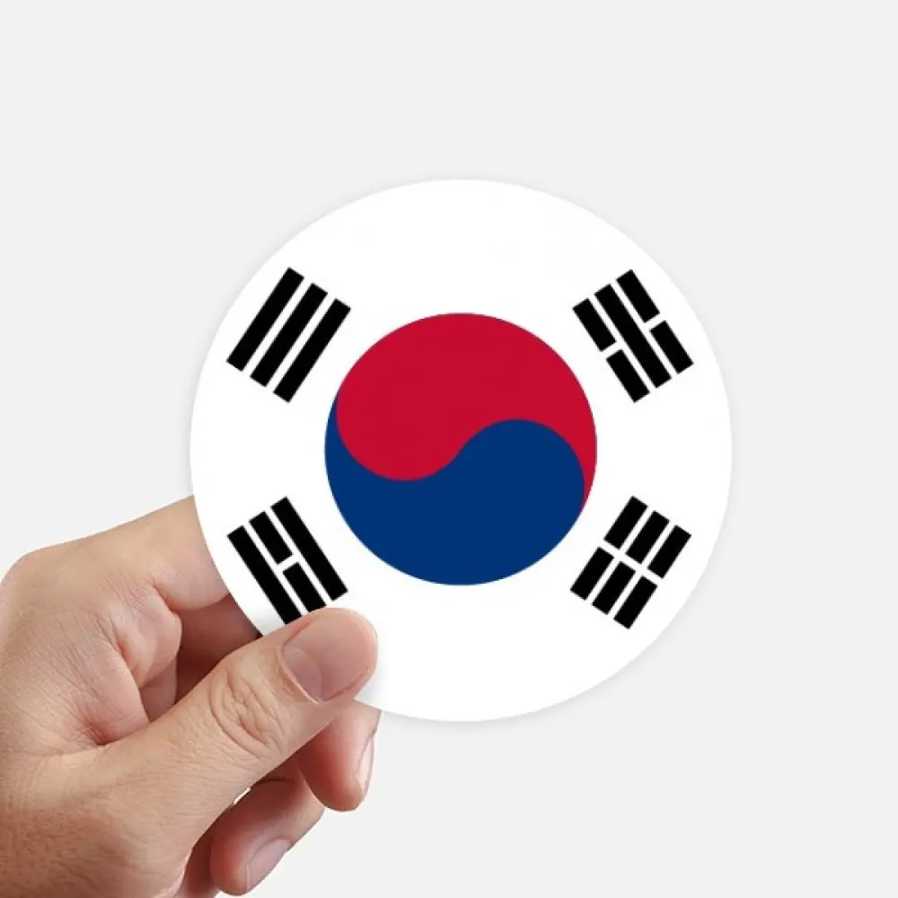 

DIYthinker South Korea National Flag Asian Symbol Round Stickers 10cm Wall Suitcase Laptop Motobike Decal 8pcs
