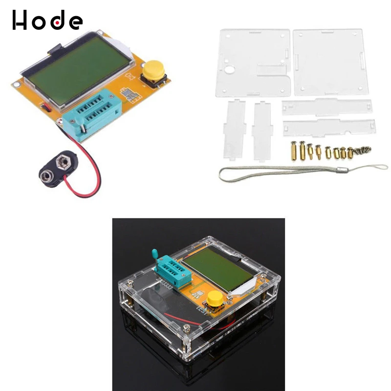 

LCD Digital Transistor Tester Meter Backlight Diode Triode Capacitance ESR Meter LCR-T4 For MOSFET/JFET/PNP/NPN L/C/R 1