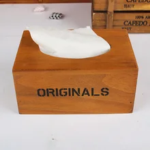 1 шт. прямоугольная Ретро деревянная бумажная коробка для полотенец Отель Кофейня коробка столовая бумажная салфетка деревянная коробка для салфеток JL 0941