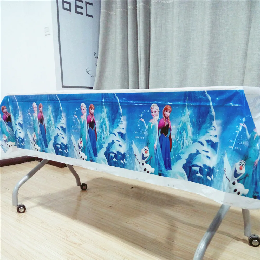 

1PC Elsa And Anna Happy Baby Shower Kids Favor Tablecover Birthday Party Events Decoration Map Supplies Tablecloth