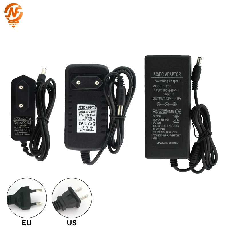 NIN полный 12 В блок питания DC12V 1A 2A 3A 5A 6A трансформатор AC 110V 220 V 220 V к DC 12 Вольт 12 V Светодиодный драйвер для светодиодной ленты|Трансформаторы систем освещения| | АлиЭкспресс