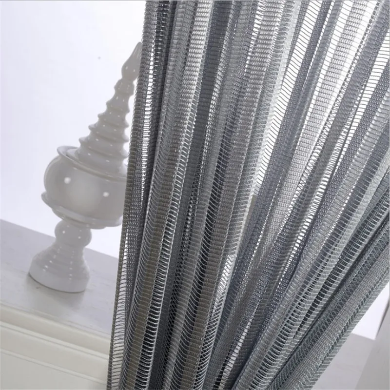 Современный просвечивающий серый кружевной причудливый занавес вуаль тюль для украшения гостиной спальни балкона окна wp097* 15