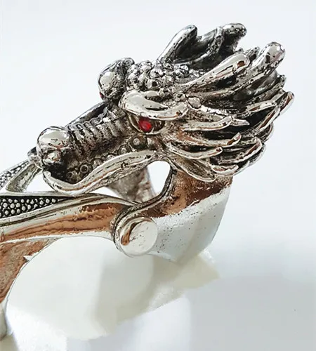 Античный Серебряный панк готический череп голова для женщин и мужчин коготь из сплава шип Броня костяшки сустава полный палец кольцо дропшиппинг для мужчин