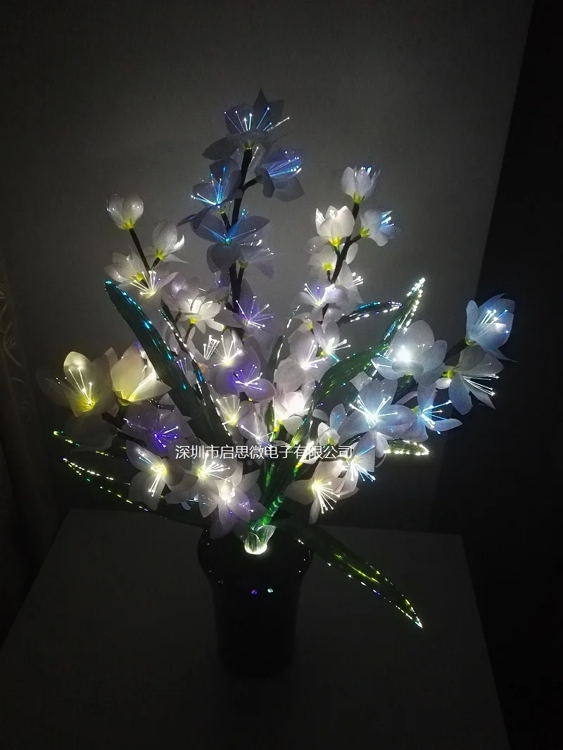 artificiais decoração de casamento novidade fibra óptica flor natal ano novo festa