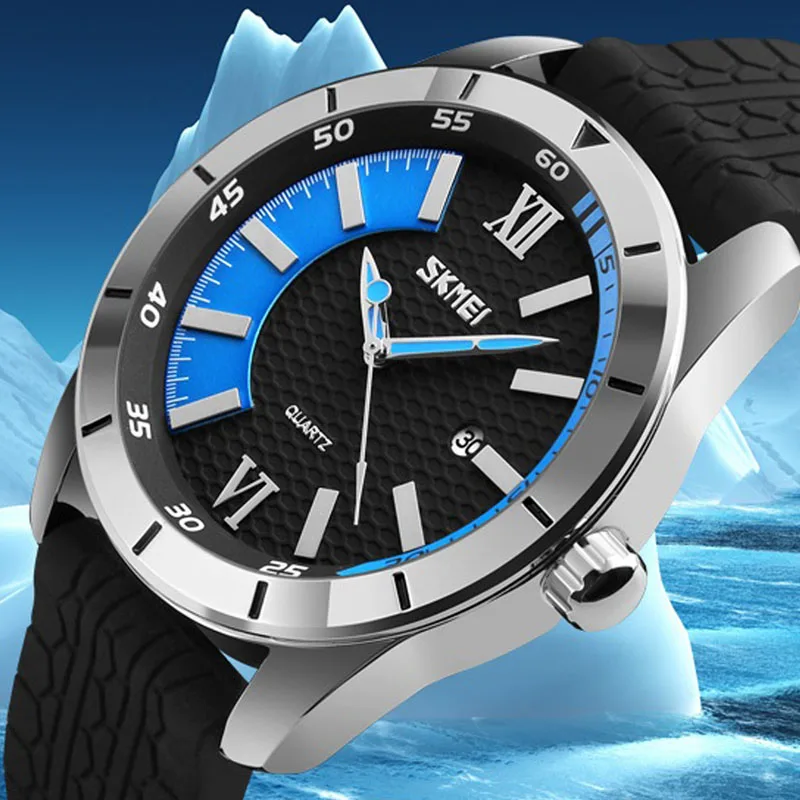 

SKMEI Top Brand Luxury Men's Sports Watches Men Waterproof Quartz Watch Man Leather Military Wrist watch Relogio Masculino 2017