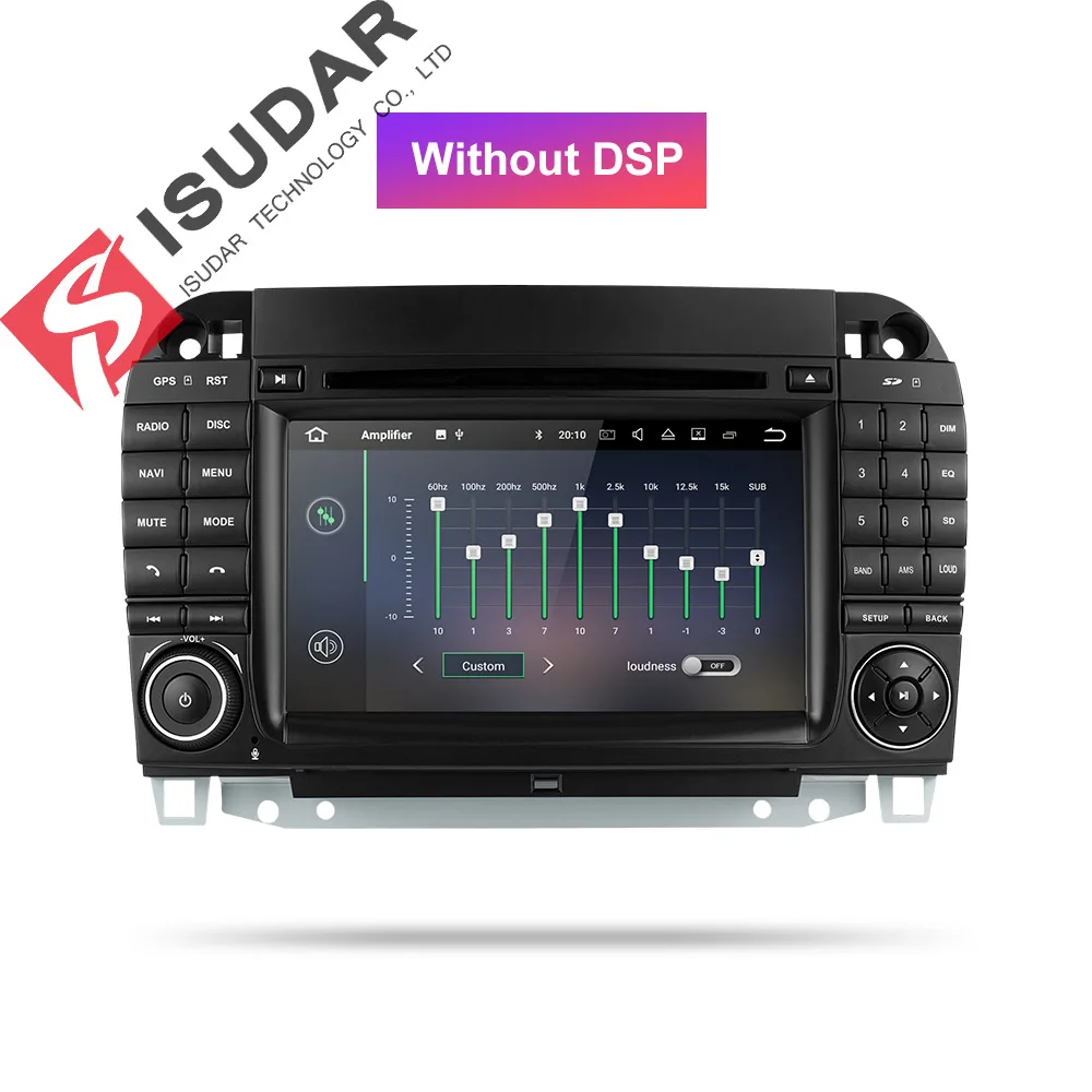 Isudar 2 Din Авто Радио Android 9 для Mercedes/Benz/W220/W215/S280/S320/S350/S400 S класс Автомобильный мультимедийный видео плеер gps DVR - Цвет: Without DSP