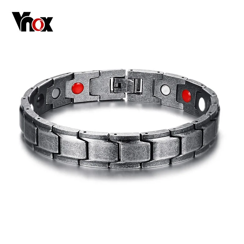 Buy Vnox Vintage Healing FIR Bio Energy Bracelet for Men Blood