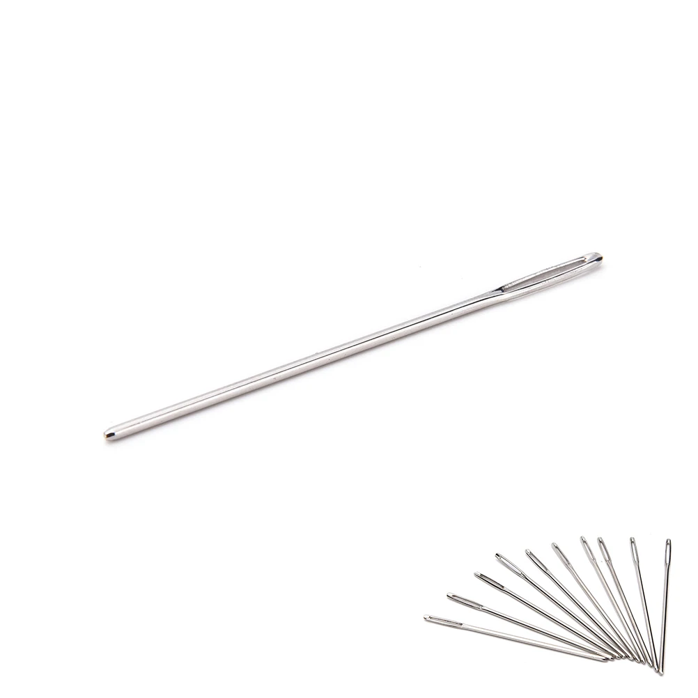 

10Pcs/Set Beading Needle Tools for Jewelry Making DIY Hand stitches Sewing Needles DIY Embroidery Big Eyes Steel Needle