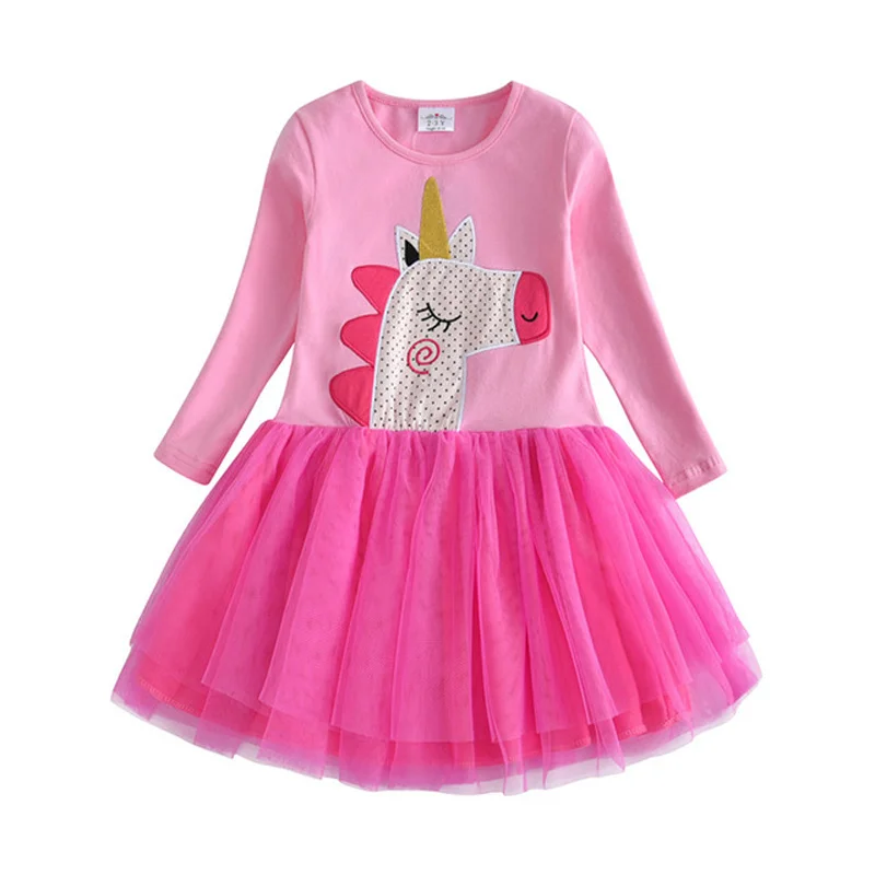 DXTON Kids Girls Dress Toddler Vestidos Kids Casual Dress Children Cartoon Clothing Butterfly Autumn and Winter Dresses for Girl - Цвет: RELH4559