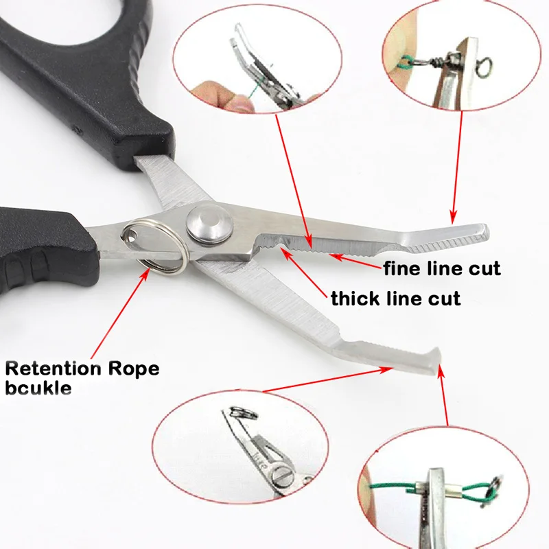 Multifunctional Plier Fishing Line Cutter Fish Tackle Lure Hook Remover