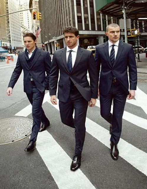

2018 New Classic Style Groomsmen Notch Lapel Groom Tuxedos Terno Masculino Men Suits Vestidos Wedding Suits(Jacket+Pants)