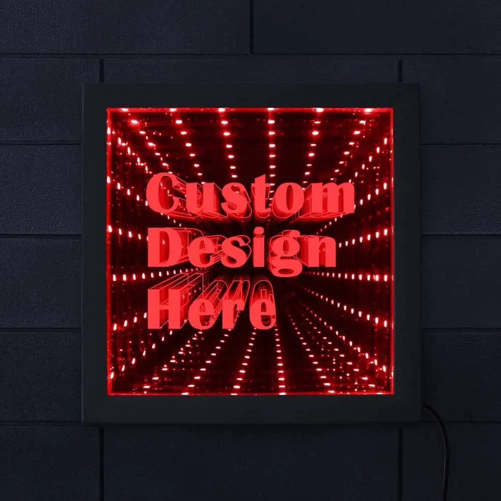 Fashion Custom Infinity Mirror Idea Custom Order Your Design Your Logo