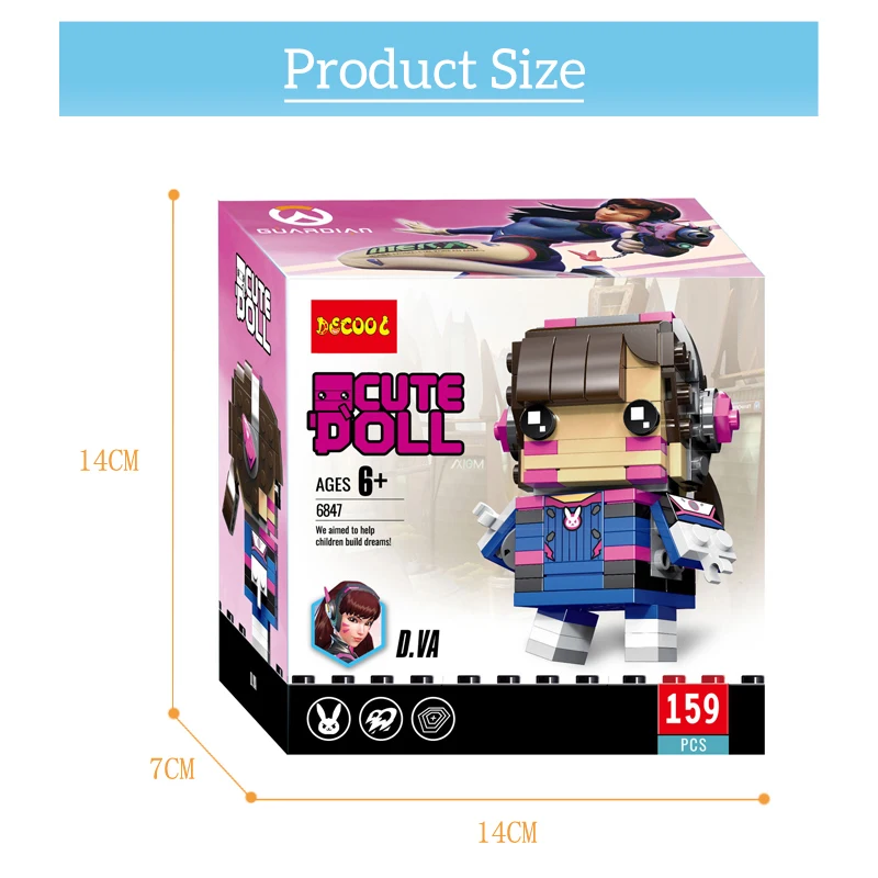 За просмотром Tracer Hanzo Mccree Dva игрушки экшн фигурки блочные игра персонажи игрушка
