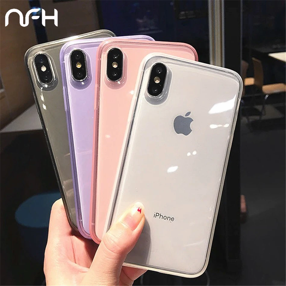 

Luxury Phone Case For iPhone X XR XS Max 8 7 Plus 6 6S Plus Transparent Soft TPU Shockproof Back Cover Coque Fundas Capa