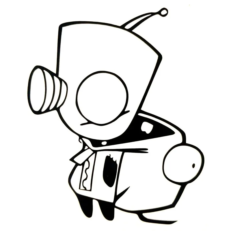 

11.6*14.2CM Invader Zim Gir Dog Vinyl Decal Car Styling Funny Window Decoration Personality Car Sticker C6-1838
