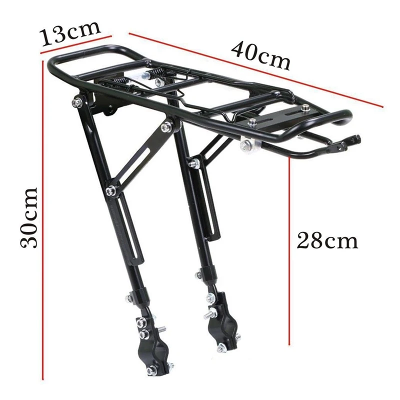 Perfect Alloy Rear Bicycle Pannier Rack Carrier Bag Luggage Cycle Mountain Bike Black 5