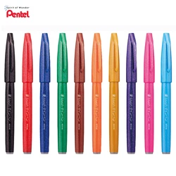Pentel – stylo brosse tactile coloré, 6/12 couleurs, marqueurs artistiques, pointe souple, Base d'eau 
