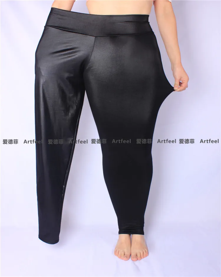 Меховые леггинсы женские 5XL черные с высокой талией брюки из искусственной кожи трусики эластичные большие размеры сексуальные женские эластичные леггинсы