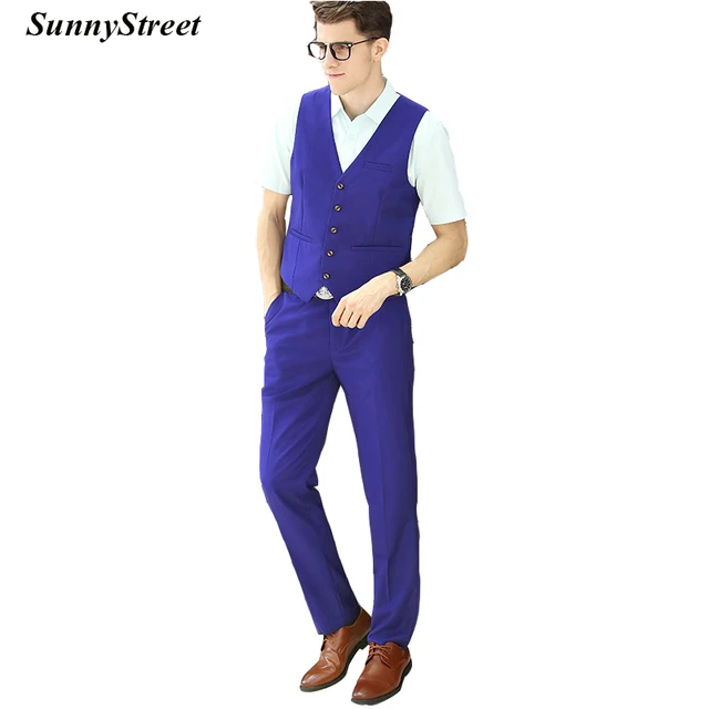 Men S Vest Business Suit Office Career Wear Grey Black Navy Wine Men S Vest Business Suit Office Career Wear Grey Black Navy Wine Purple Colour Waist Coat With Pants 2 Pieces Set