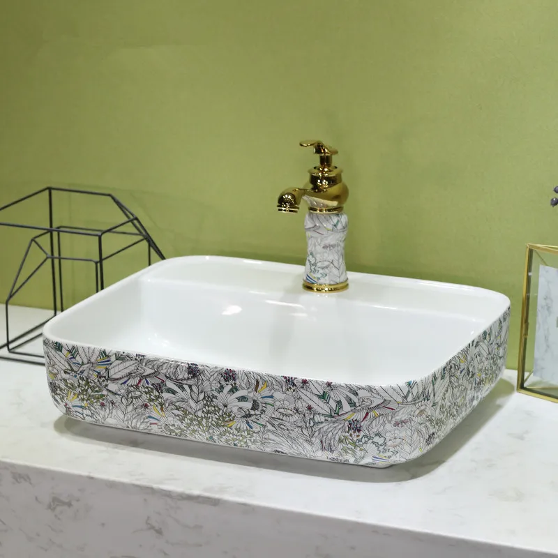 Porcelain wash basin sink ceramic basin sink Counter Top Wash Basin bathroom ceramic art ceramic wash hand basins (12)