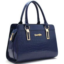 Stylish Patent Leather Women Hand Bag Luxury Crocodile Print PU font b Handbag b font Ladies