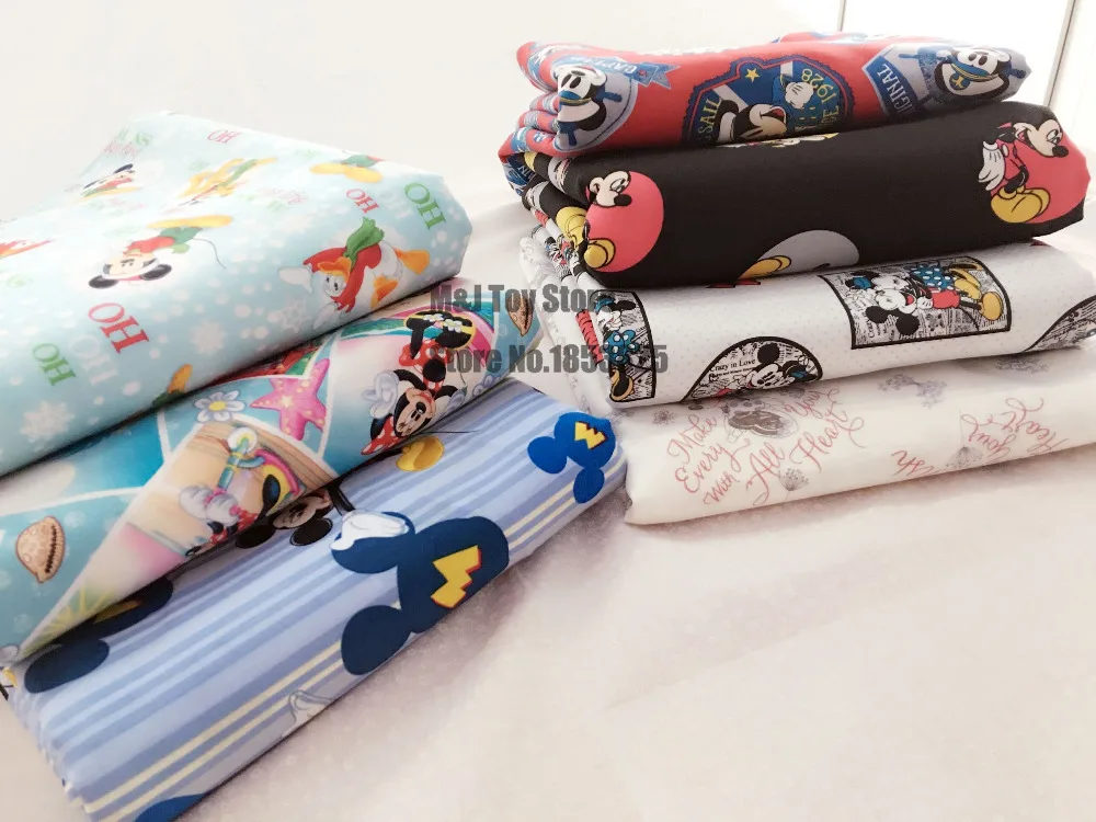 100*110 см нижнее белье для девочек с рисунком Минни Микки Мышь мягкая хлопковая ткань DIY Ручная работа Материал домашний текстиль в стиле пэчворк одежда для детей младшего возраста