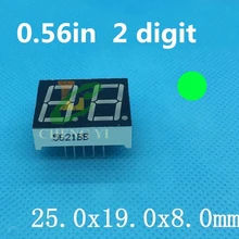 Чистый зеленый 0,56 дюйма 2 бит общая Катодная цифровая трубка дисплей динамического состояния 7 сегментов 0,56 ''0.56in. Два 2 бит