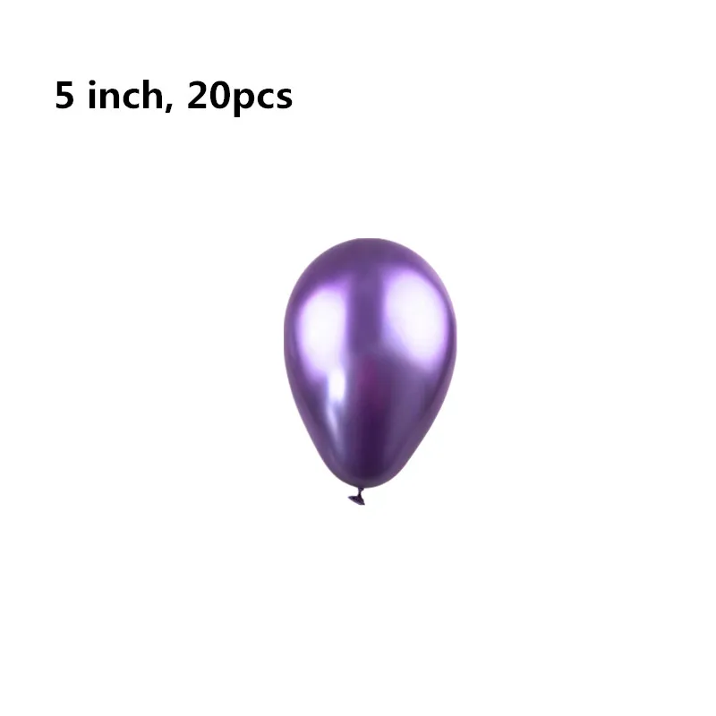 DIY золотые металлические арочные шары 5 12 18 дюймов, Круглый латексный шар для детского дня рождения, вечеринки, свадьбы, украшения для детского душа - Цвет: purple 5 inch 20pcs