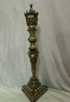

21" Tibet silver Buddhism Dear-headed buddha Vajvakilaka Sculpture Statue