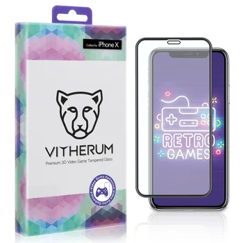 

OPAL - Premium 3D Curved VideoGame Tempered Glass for iPhone X/XS (Black frame)