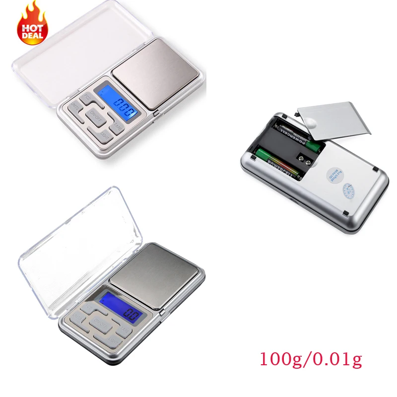 Карманный цифровой 100 г/0 01 г 200 500 0 1 мини весы баланс ювелирных изделий