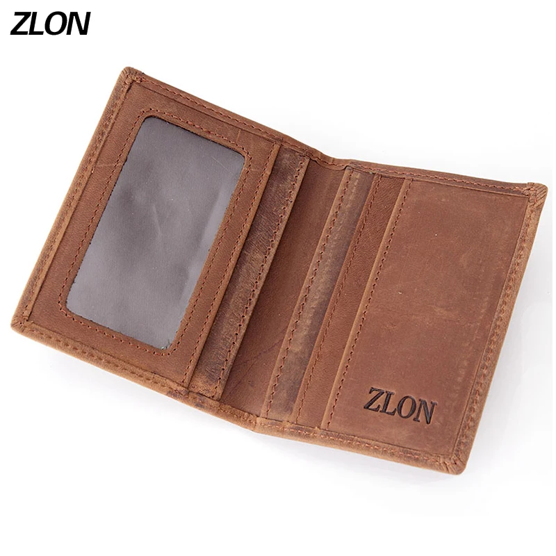 Мужской кожаный тонкий кошелек ZLON K100 с RFID защитой деловой Повседневный держатель