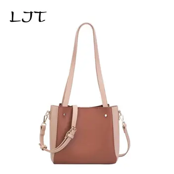 

JT Famous Brand Leather Handbag Bolsas Mujer Large Vintage Bucket Shoulder Bag Women Large Capacity Casual Shopping Tote Bag sac