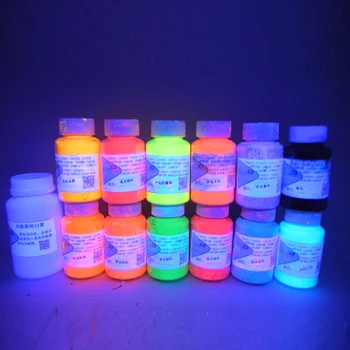 

UV Glow Neon Face and Body Paint, Glow Blacklight Neon Face and Body Paint, 10 react neons 2 non-neon and 100g pots powder
