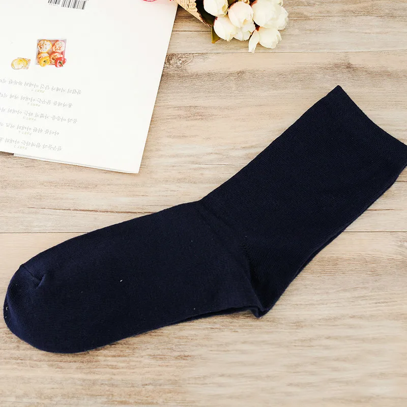 10 пар/лот, качественные эластичные осенне-зимние повседневные носки, деловой стиль, черные, серые, 5 цветов, теплые носки для мужчин - Цвет: dark blue