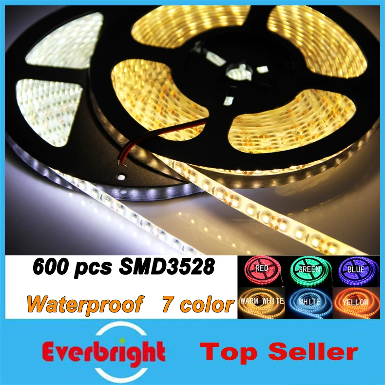 Новый 2017 3528 Светодиодные ленты Light 3528 120LED/M 5 м/roll свет waterprooof 3528 600 Светодиодные ленты Освещение