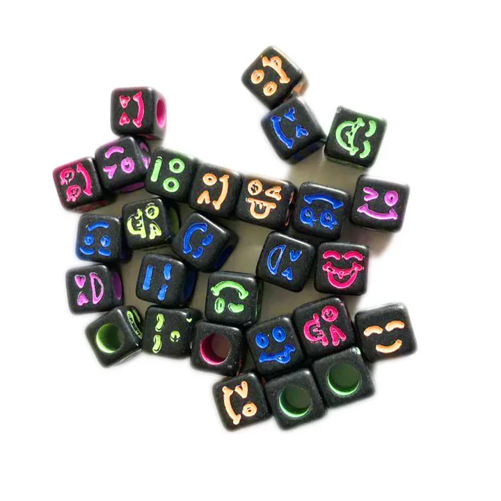 12  100pcs Mixed Letter Beads Charms Bracelet Jewelry Marking Square Alphabet Star Month Beads Necklace Diy Jewelry Accessories