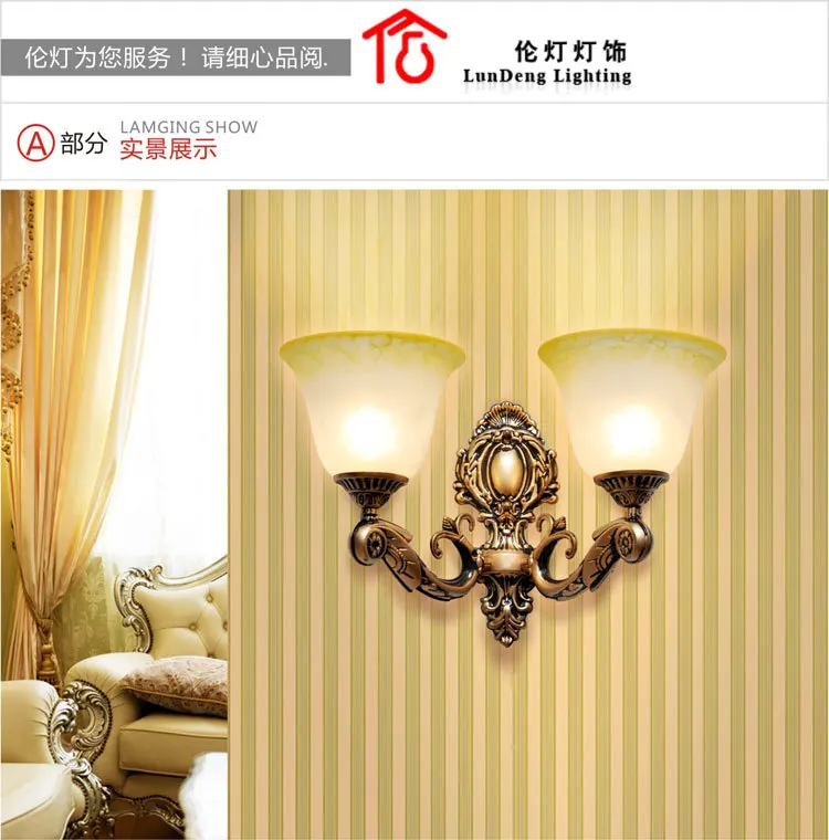 Лампы модные антикварные модные настенные лампы кровать-освещение балкон в деревенском стиле fd7001