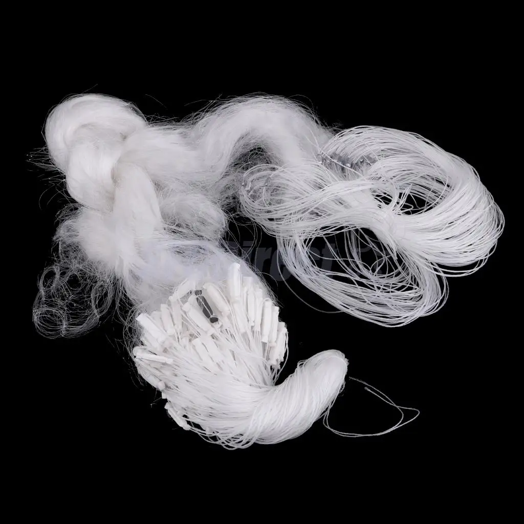 50m 3 Layer Fishing Fish Mesh Trap Nylon Clear Monofilament Fishing Gill Net 2-5cm Mesh Hole Sinking Casting Net