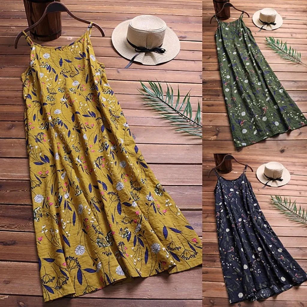 

women dresses free shipping lady dresses Casual Long Maxi Sundress Beach Party Boho Floral Print yellow dress girl white dr #5Z