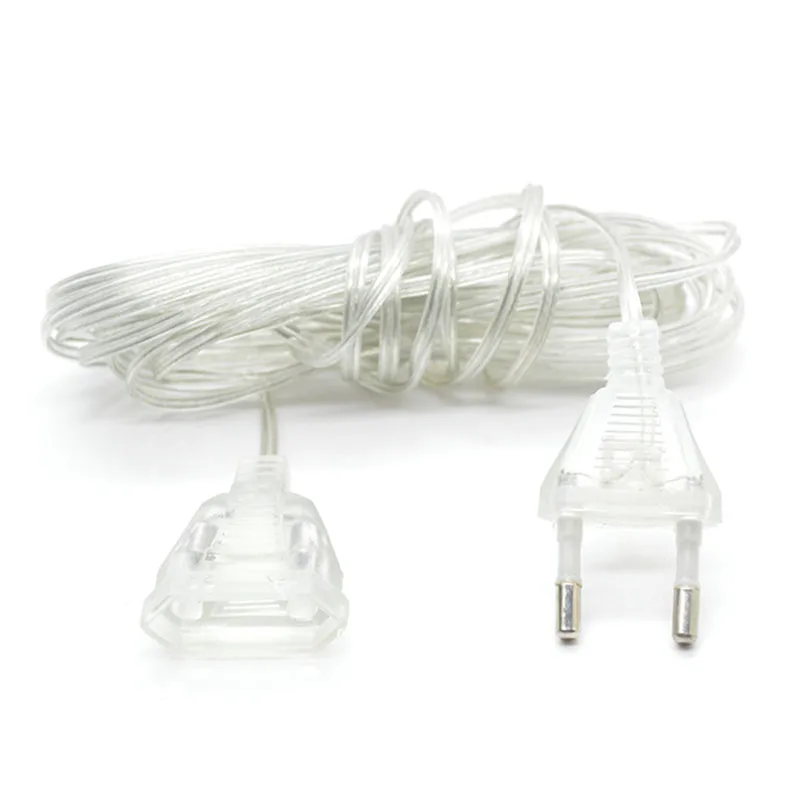 

2m Power Extension Cable Extender Wire for LED String Light Christmas Lights EU Plug / US Plug