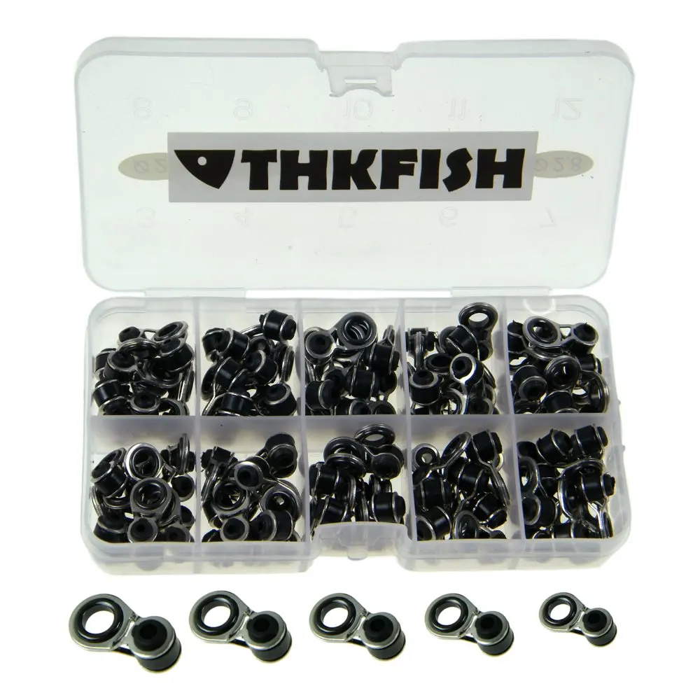 100 Pcs/Box Fishing Rod Guides 2mm 2.8mm Ceramics Ring