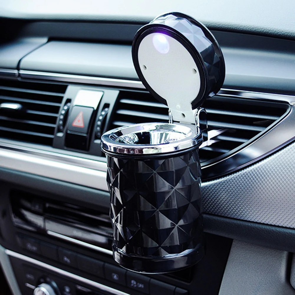 

Car LED Light Smoking Ashtray Cup Vehicle Cigarette Ash Holder Stowing Tidying
