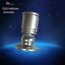 20 шт./лот диммируемая(0-) мини светодиодная лампа, лампа для шкафа, 3 Вт, высокомощный светодиодный белый теплый белый 230 В, внутреннее освещение