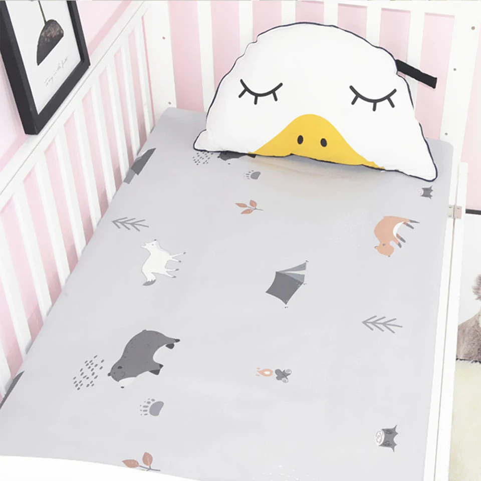 INS Стильная хлопковая простыня детского размера с рисунком для новорожденных детская кроватка комплект постельного белья высокого качества