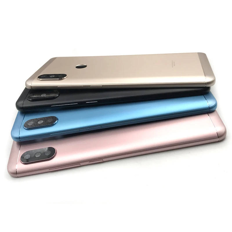

New For Xiaomi Redmi Note 5 Rear Door Housing Back Battery Cover + Power Volume Buttons + Camera Flash Lens