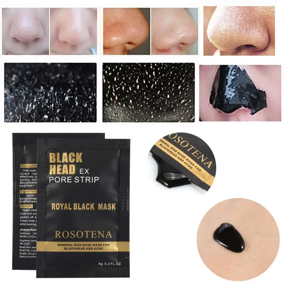 

ROSOTENA 1/10pcs Black Mask Face Deep Cleansing Purify Suction Blackhead Acne Remover Shrink Pores Peel Off Nose Mask Skin Care